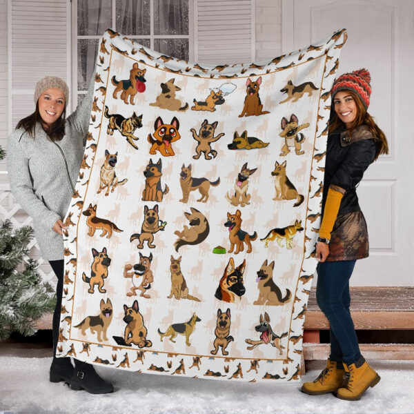 German Shepherd Fleece Throw Blanket – Pendleton Sherpa Fleece Blanket – Gifts For Dog Lover