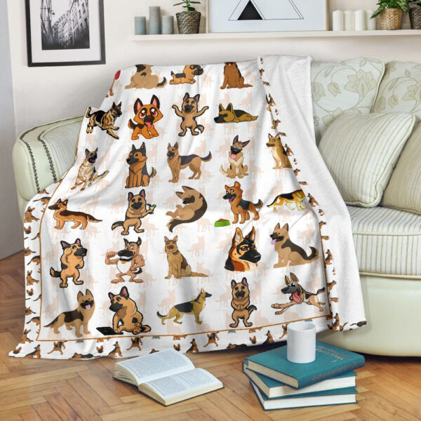 German Shepherd Fleece Throw Blanket – Pendleton Sherpa Fleece Blanket – Gifts For Dog Lover