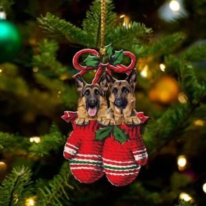 German Shepherd Inside Your Gloves Christmas Holiday-Two…