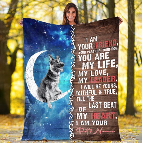 German Shepherd Is Your Friend  Fleece Throw Blanket – Pendleton Sherpa Fleece Blanket – Gifts For Dog Lover