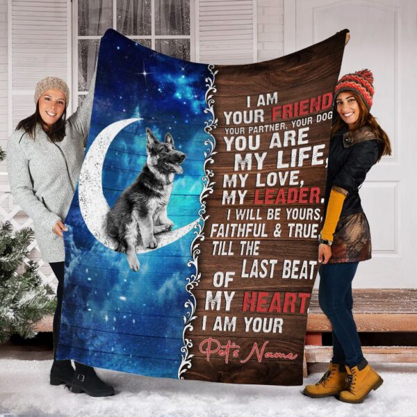 German Shepherd Is Your Friend  Fleece Throw Blanket – Pendleton Sherpa Fleece Blanket – Gifts For Dog Lover