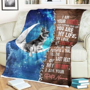 German Shepherd Is Your Friend  Fleece Throw Blanket - Pendleton Sherpa Fleece Blanket - Gifts For Dog Lover