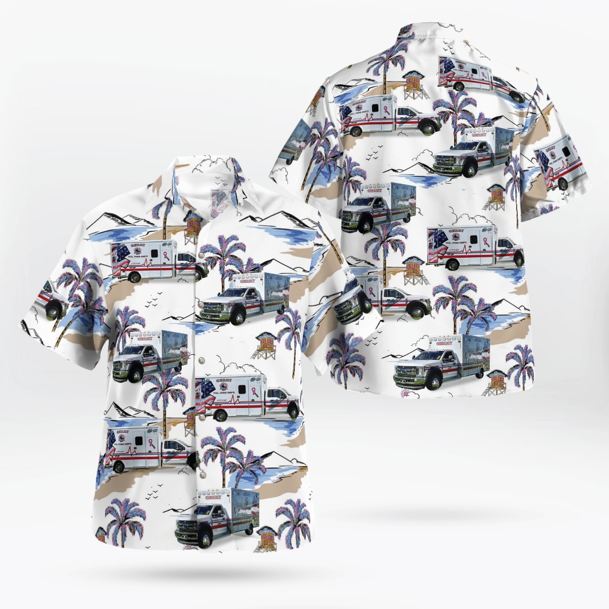 Gerry Volunteer Fire Department, NY Hawaiian Shirt – Gifts For Firefighters In Gerry, NY Gerry Volunteer Fire Department, NY Hawaiian Shirt – Gifts For Firefighters In Gerry, NY
