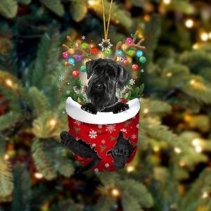 Giant Schnauzer In Snow Pocket Christmas Ornament…