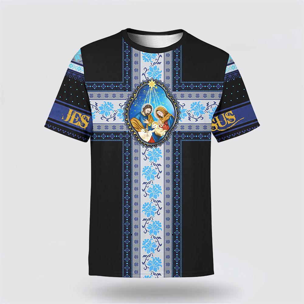 Glory To God In The Highest Christmas Shirt Christian All Over Print 3D T Shirt – Gifts For Jesus Lovers