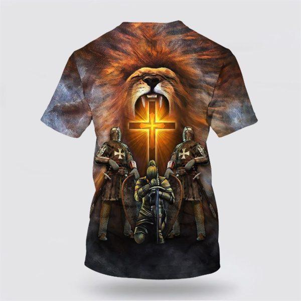 God Religion Christ Jesus With Lion All Over Print 3D T Shirt – Gifts For Jesus Lovers