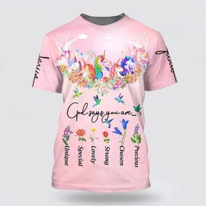 God Say You Are Unicorn And Hummingbird All Over Print 3D T Shirt Gifts For Jesus Lovers 1 ultmv4.jpg