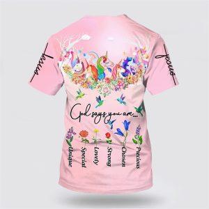 God Say You Are Unicorn And Hummingbird All Over Print 3D T Shirt Gifts For Jesus Lovers 2 xbzutn.jpg