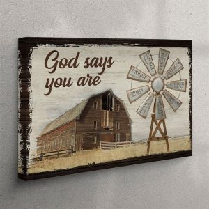 God Says You Are Canvas Wall Art…