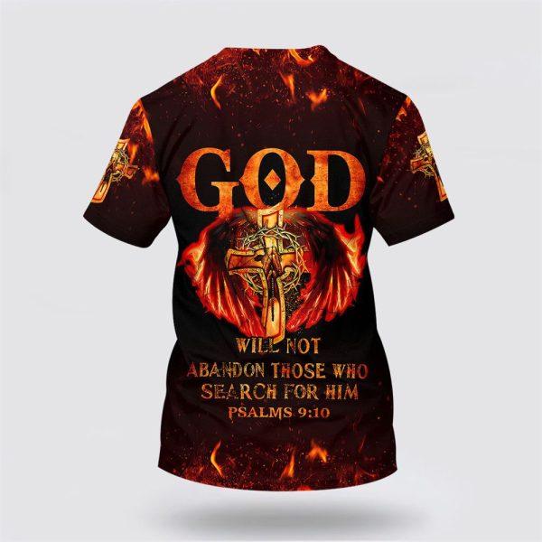 God Will Not Abandon Those Who Search For Him All Over Print 3D T Shirt – Gifts For Jesus Lovers