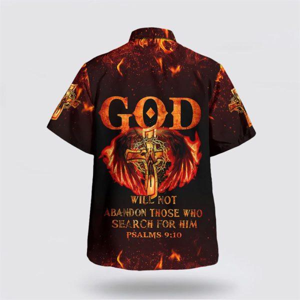 God Will Not Abandon Those Who Search For Him Jesus Cross Hawaiian Shirts – Gifts For Christians
