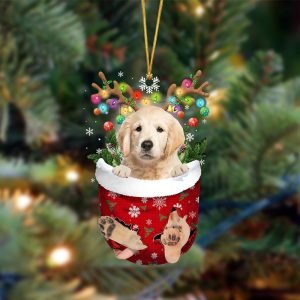 Golden Retriever-In Christmas Pocket Two Sides Christmas…