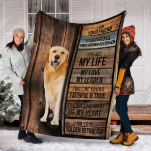 Golden Retriever - I Am Your Friend Blanket - Gift For Dog Loverrs - Memorial Sherpa Blanket, Fleece Blanket