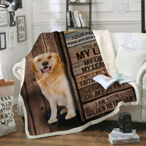 Golden Retriever - I Am Your Friend Blanket - Gift For Dog Loverrs - Memorial Sherpa Blanket, Fleece Blanket