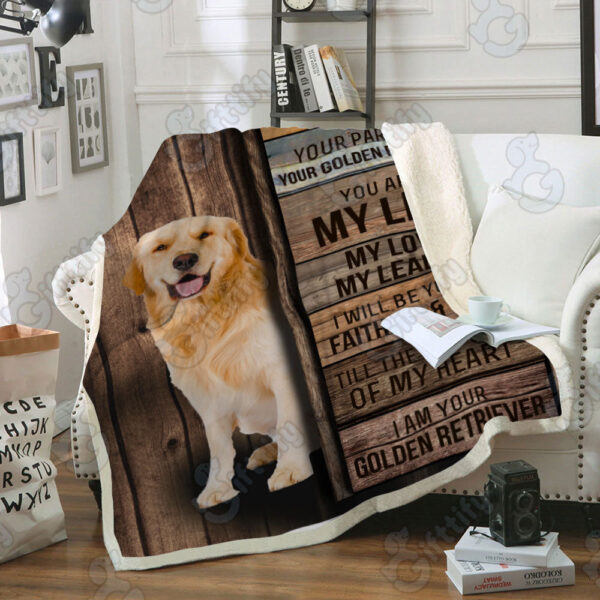 Golden Retriever – I Am Your Friend Blanket – Gift For Dog Loverrs – Memorial Sherpa Blanket, Fleece Blanket