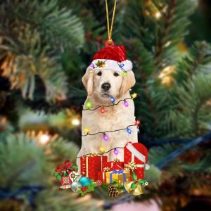 Golden Retriever Dog Be Christmas Tree Hanging…