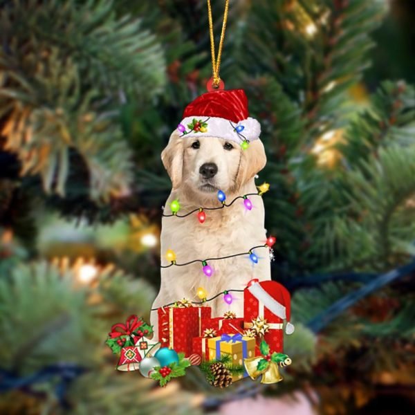 Golden Retriever Dog Be Christmas Tree Hanging Christmas Plastic Hanging Ornament – Funny Ornament