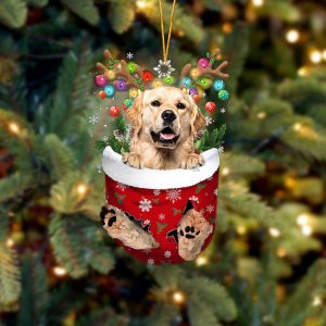 Golden Retriever In Snow Pocket Christmas Ornament…