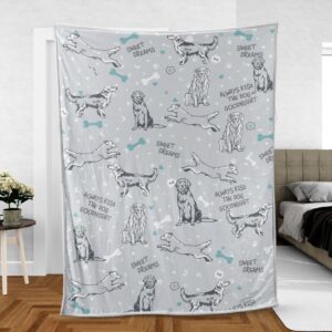 Golden Retriever Sleepy  Fleece Throw Blanket - Pendleton Sherpa Fleece Blanket - Gifts For Dog Lover