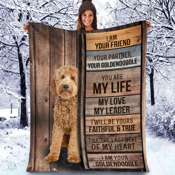 Goldendoodle – I Am Your Friend Blanket – Gift For Dog Loverrs – Memorial Sherpa Blanket, Fleece Blanket