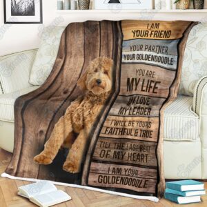 Goldendoodle - I Am Your Friend Blanket - Gift For Dog Loverrs - Memorial Sherpa Blanket, Fleece Blanket