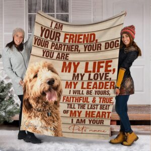 Goldendoodle Fleece Throw Blanket - Pendleton Sherpa Fleece Blanket - Gifts For Dog Lover