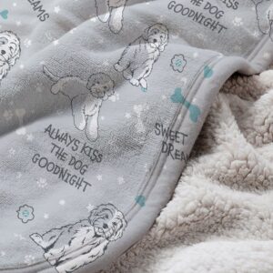 Goldendoodle Sleepy Fleece Throw Blanket - Pendleton Sherpa Fleece Blanket - Gifts For Dog Lover