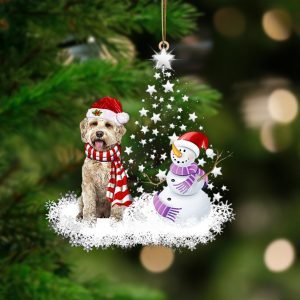 Goldendoodle Star Tree Hanging Christmas Plastic Hanging…