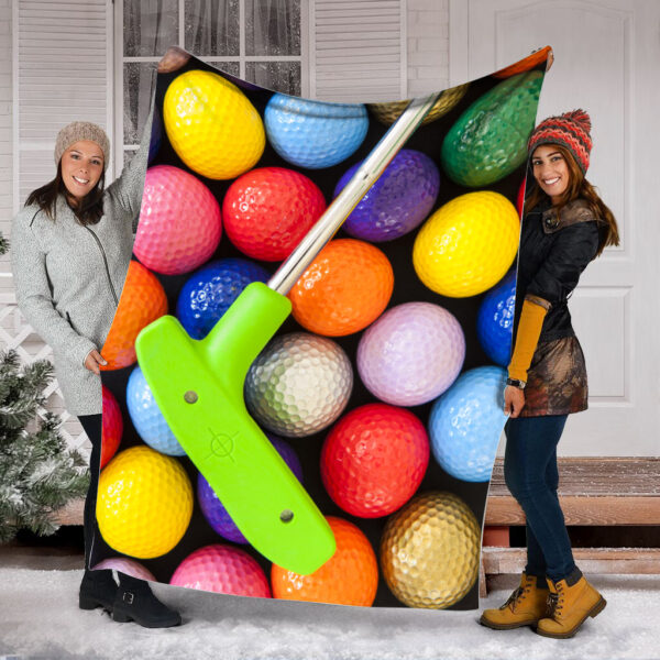 Golf Ball Color Fleece Throw Blanket – Throw Blankets For Couch – Soft And Cozy Blanket