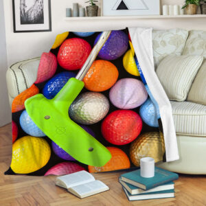 Golf Ball Color Fleece Throw Blanket - Throw Blankets For Couch - Soft And Cozy Blanket