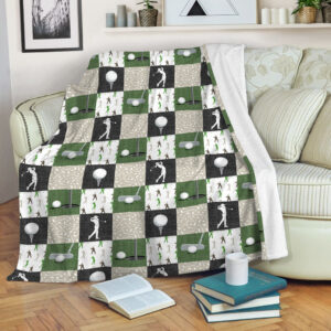 Golf Iron Patterns Fleece Throw Blanket - Throw Blankets For Couch - Soft And Cozy Blanket