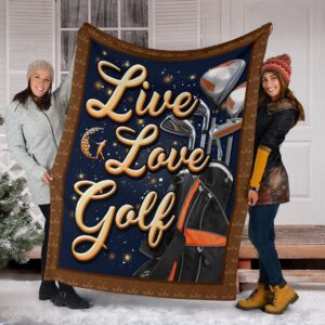 Golf Live Love Pre Fleece Throw Blanket…