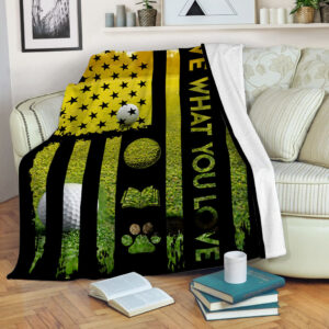Golf Live What You Love Fleece Throw Blanket - Throw Blankets For Couch - Soft And Cozy Blanket