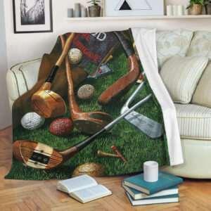 Golf Vintage Fleece Throw Blanket - Throw Blankets For Couch - Soft And Cozy Blanket