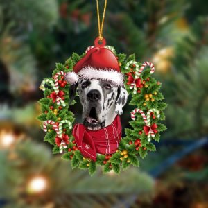 Great Dane Xmas Bandana Hanging Christmas Plastic…