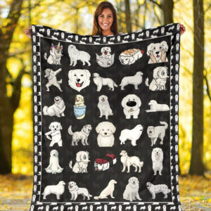 Great Pyrenees Fleece Throw Blanket - Pendleton Sherpa Fleece Blanket - Gifts For Dog Lover