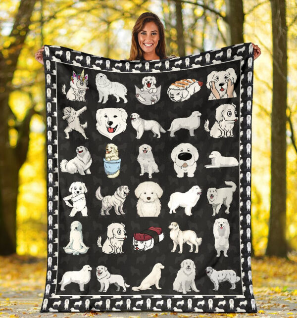 Great Pyrenees Fleece Throw Blanket – Pendleton Sherpa Fleece Blanket – Gifts For Dog Lover