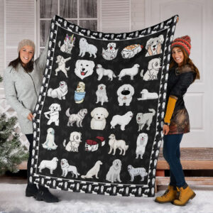 Great Pyrenees Fleece Throw Blanket - Pendleton Sherpa Fleece Blanket - Gifts For Dog Lover