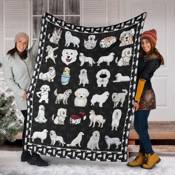 Great Pyrenees Fleece Throw Blanket – Pendleton Sherpa Fleece Blanket – Gifts For Dog Lover