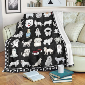 Great Pyrenees Fleece Throw Blanket - Pendleton Sherpa Fleece Blanket - Gifts For Dog Lover