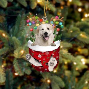 Great Pyrenees In Snow Pocket Christmas Ornament…