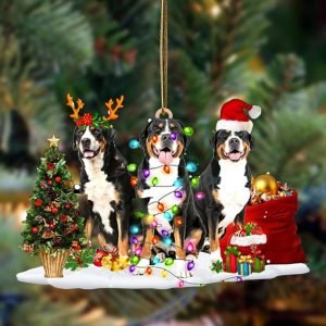 Greater Swiss Mountain Dog-Christmas Dog Friends Hanging…