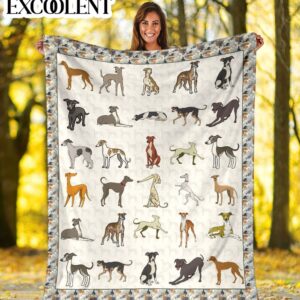 Greyhound Fleece Throw Blanket - Pendleton Sherpa Fleece Blanket - Gifts For Dog Lover