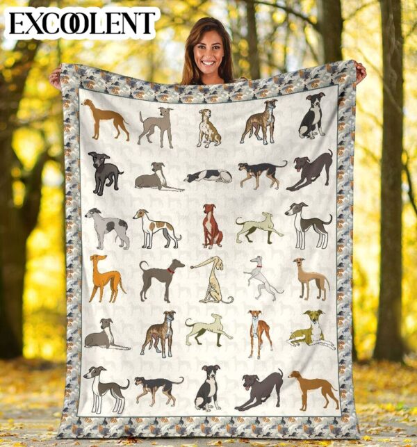 Greyhound Fleece Throw Blanket – Pendleton Sherpa Fleece Blanket – Gifts For Dog Lover