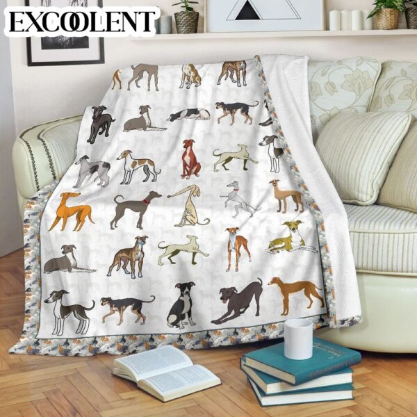 Greyhound Fleece Throw Blanket – Pendleton Sherpa Fleece Blanket – Gifts For Dog Lover