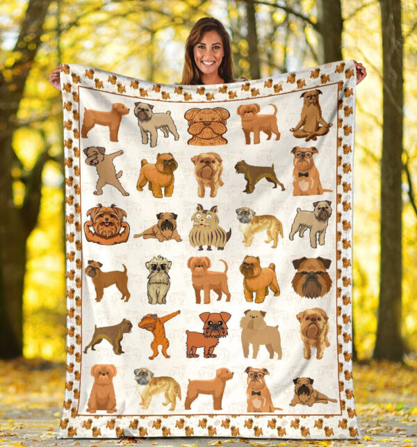 Griffon Bruxellois Fleece Throw Blanket – Pendleton Sherpa Fleece Blanket – Gifts For Dog Lover