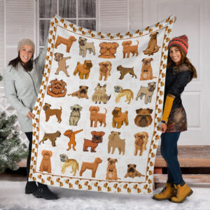 Griffon Bruxellois Fleece Throw Blanket - Pendleton Sherpa Fleece Blanket - Gifts For Dog Lover