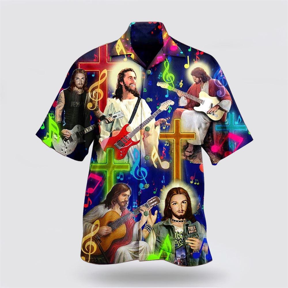 Guitar Jesus Love Guitar Hawaiian Shirt – Gifts For Christians