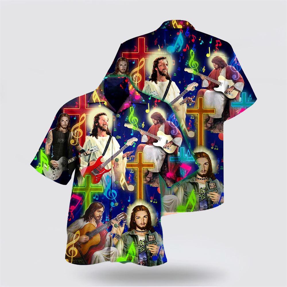 Guitar Jesus Love Guitar Hawaiian Shirt – Gifts For Christians