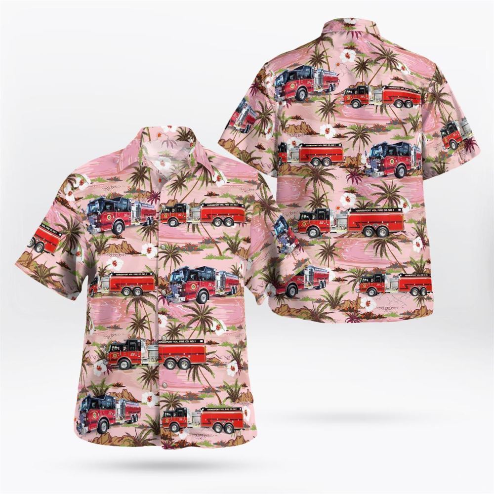 Hainesport Volunteer Fire Company, Hainesport, New Jersey Hawaiian Shirt – Gifts For Firefighters In Hainesport, NJ